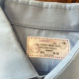 Men’s LorenzoUOMO dress shirt 16 1/2 x 32-33 blue